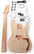 Unfinished DIY Project Kit - Precision Bass - Mahogany Body, Roasted Maple Neck