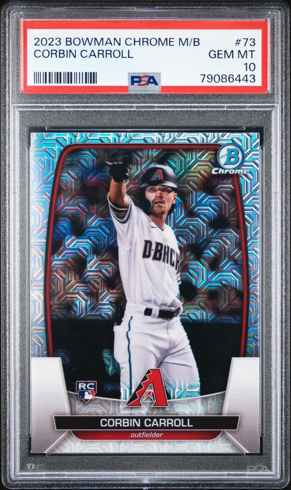 2023 Bowman Chrome Mega Box #73 Corbin Carroll RC PSA 10 GEM MINT