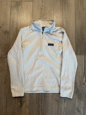 Patagonia Pullover Women  s Size S White Micro D Fleece 1/4 Zip Sweater Jacket