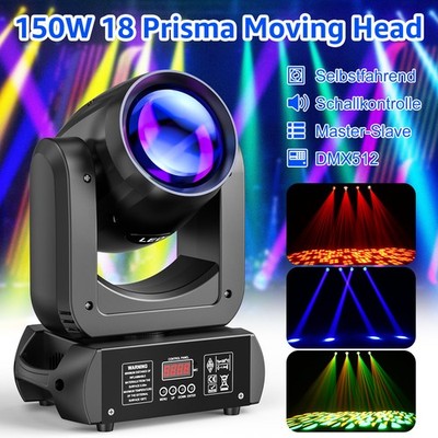 150W LED Beam Moving Head Light 6+12 Prism Gobo Stage Lighting DMX Disco dj Spot