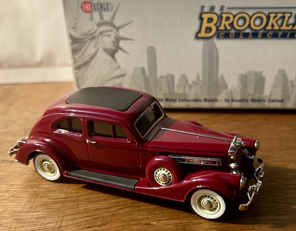 Brooklin Models 1/43 BC100 1935 PIERCE ARROW COUPE Maroon Boite New - Photo 3/4