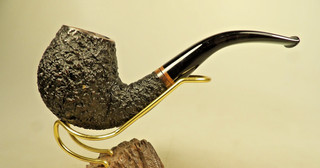 Steve Weiner 01197 XL Hecho a Mano Corte Áspero Grano Briar Pipa Vástago Acrílico Doble