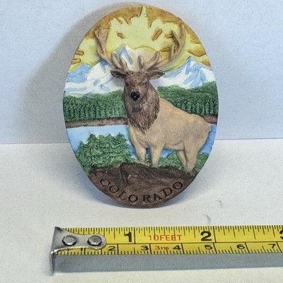 Colorado Elk 3D Magnet - Mountain Scene