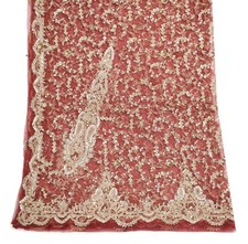 Sushila Vintage Maroon Net Heavy Dupatta Zari Sequins Embellish Ethnic LongStole