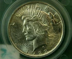 1922 BU U.S. Peace Silver Dollar SEGS MS62