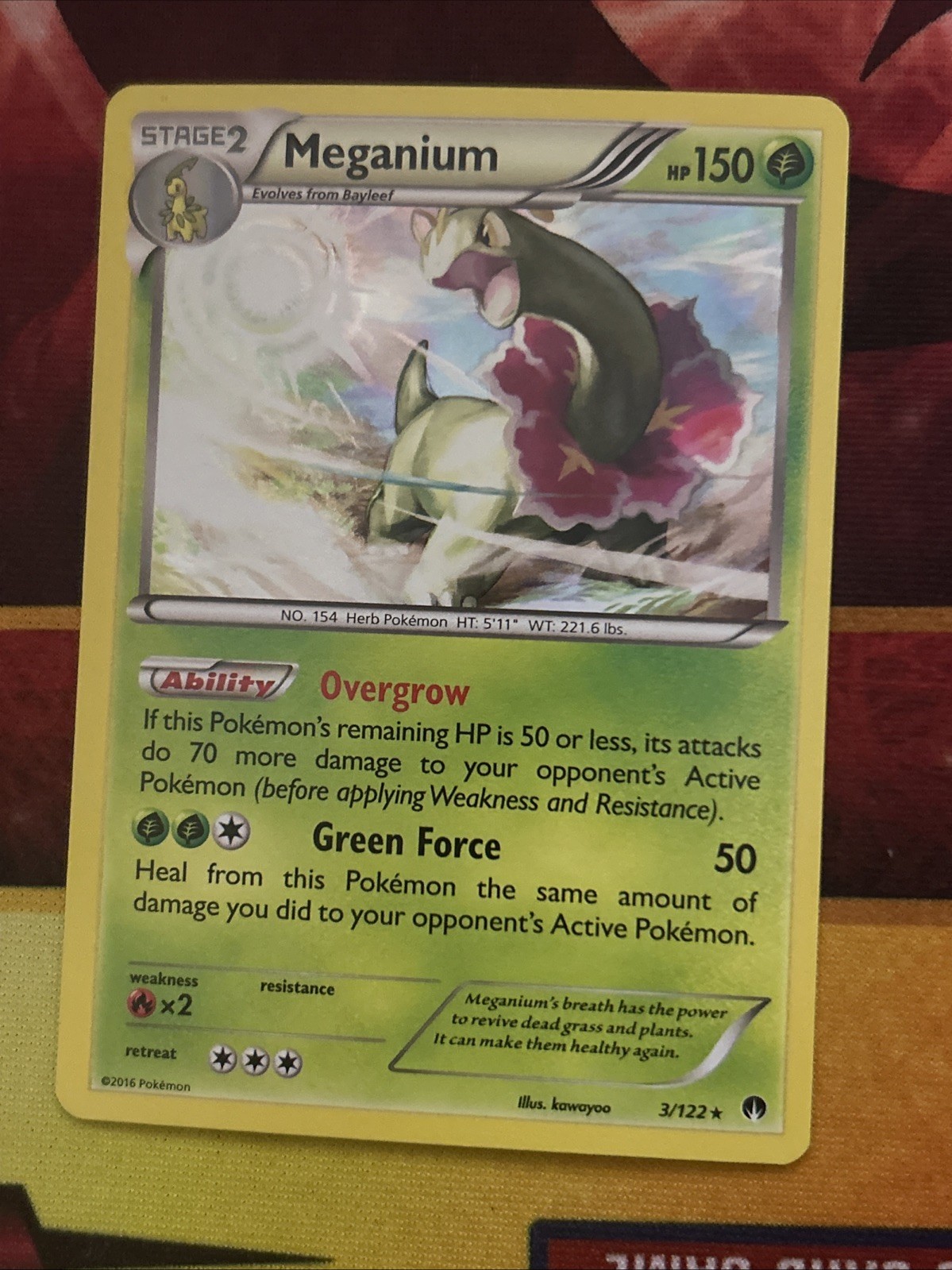 Meganium 3/122 Breakpoint Holo Pokemon NM