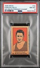 1926 W512 Pancho Villa #42 Hand Cut PSA 8 Strip Card Boxing Champ HOF -Pop 6