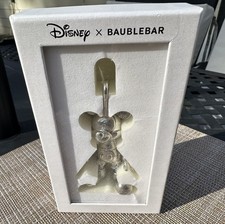 DISNEY X BAUBLEBAR Mickey Mouse Keychain Bag Charm Silver Tone
