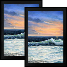 Black 19.25x26.75 Puzzle Picture Frames - Set of 2 for Wall Display