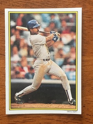 1989 Topps Glossy All Star Send-In #59 - Cecil Espy, Texas Rangers - Near Mint+