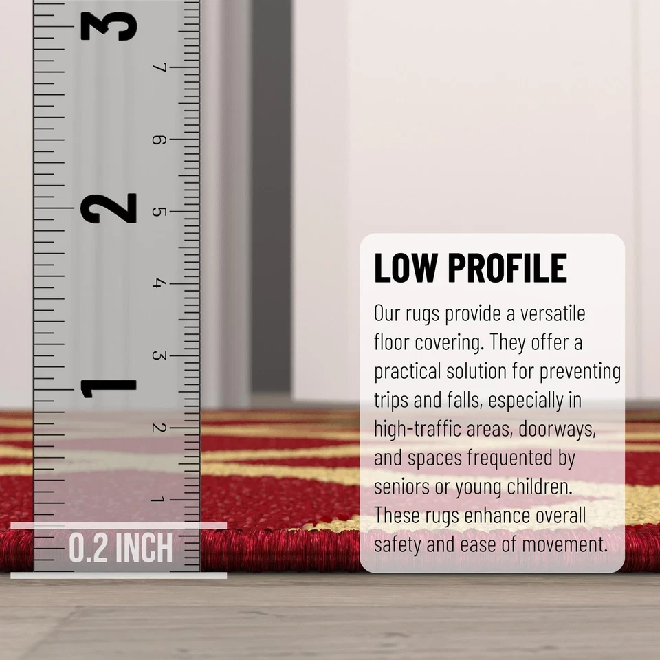 3'3" x 5' Rugs for Living Room Trellis Area Rug for Bedroom - Non Slip Durabl... - Image 4 of 4