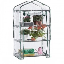 Mini Serra in Acciaio per Piante Copertura in PVC da Giardino o Balcone