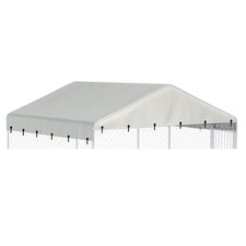 Outdoor Dog Kennel Cover 10'W x 10'L Made of 600D Waterproof 10X10, Beige