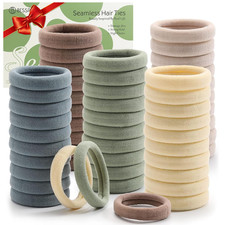 100 Pcs Thick Seamless Hair Ties, Ponytail Holders Hair Accessories for Women Gi