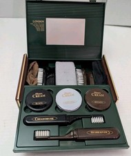 READ Vintage London Travel Size Shoe Shine Kit Storage Case