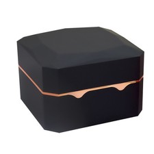LED Light Watch Case Antidust Display Storage Holder Luxury Jewelry Box Black.