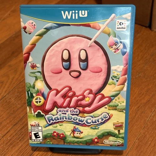 Kirby and the Rainbow Curse Wii U COMPLETE Case Manual Authentic cib ranbow clay