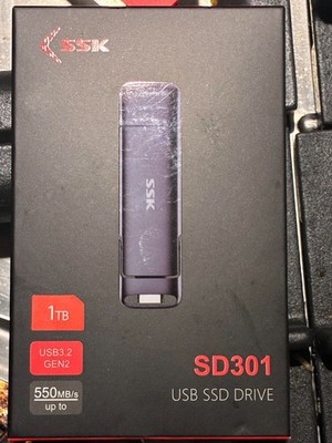 SSK 1TB External SSD USB Drive  SD-301 USB3.2 GEN2 Up To 550 MB/s. New In Box