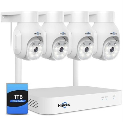Hiseeu 5MP CCTV Überwachungskamera System 10CH CCTV Kamerasystem mit 1TB HD