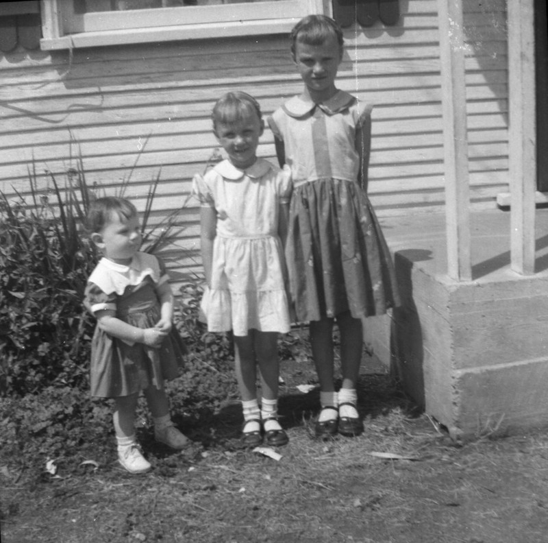 Vintage Oversized Photo Negative Cute Girls