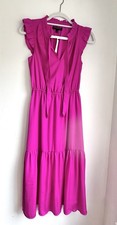 NWT! Tiered Midi Pink Banana Republic Summer Dress Size 2