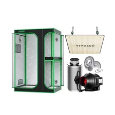 VIVOSUN 3x2ft 2-in-1 Grow Tent Seeding Room 4"/6" Inline Fan & VS1000 Grow Light