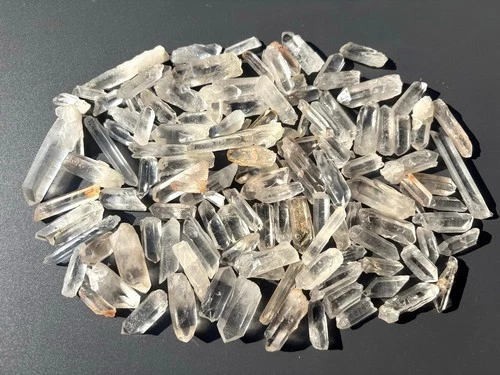 100 to 120pcs Lemurian Clear Quartz Crystal Points 1/2 LB Bulk Rough Specimen