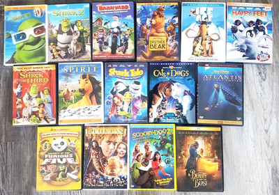 Lot Of 15 Kids DVDs Animated Movies Disney, Misc Brother Bear Happy Feet Ice Age