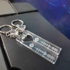 Custom Spotify Code Keychain Acrylic Personalized Music Scan Plaque Couple Gift