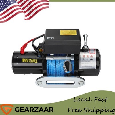 12000LBS Electric Winch 12V Synthetic Cable for 1963-1965 TORNADO 3.8L 12000LB