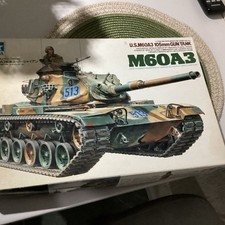 Tamiya M60A3 1:35 Scale Military Model Kit 105mm Gun Tank No.140 Rare