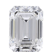 3.71 Ct Emerald Excellent Cut Lab Grown Diamond F SI1 GIA Certified Premium Gem 455.79 per carat