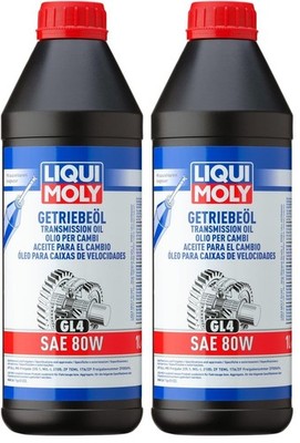 2x LIQUI MOLY 1020 (GL4) SAE 80W GL-4 manual transmission gear oil