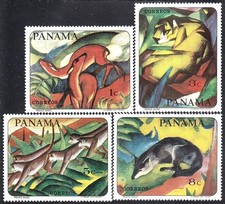 Panama 462/65 1967 Animal Paintings MNH
