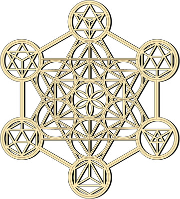 11.8'' Metatron'S Cube Wall Decor Sacred Geometry Wall Art,Crystal Grid Sacred Ge