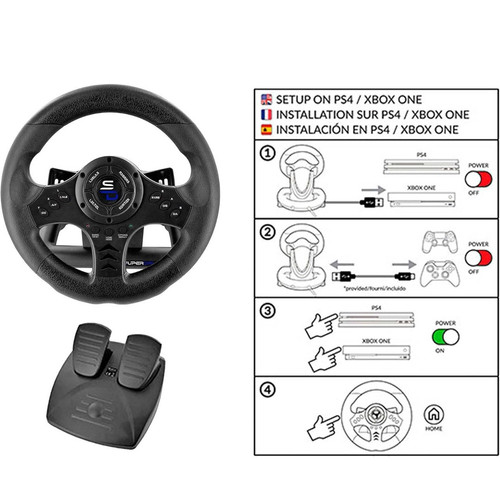 Racing Steering Wheel with Pedals & Shifters - Picture 5 of 8