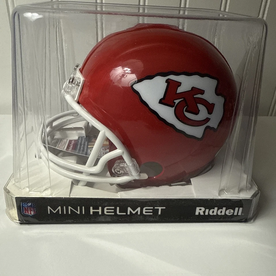 Mini casco de fútbol americano de velocidad firmado por Christian Okoye Kansas City Chiefs - JSA Foto 4 de 4