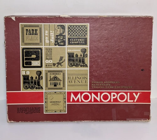 1961 Monopoly Parker Brothers Deluxe Edition 100% Complete Vintage Board Game