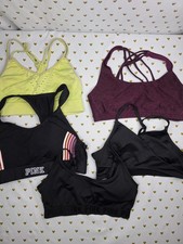 Victorias Secret lot of 5 MEDIUM Sports Bras Active Tank Tops Exercise Support