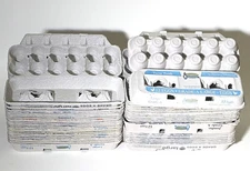 Used 38 Empty Egg Paper Pulp Cartons  12 Count Large