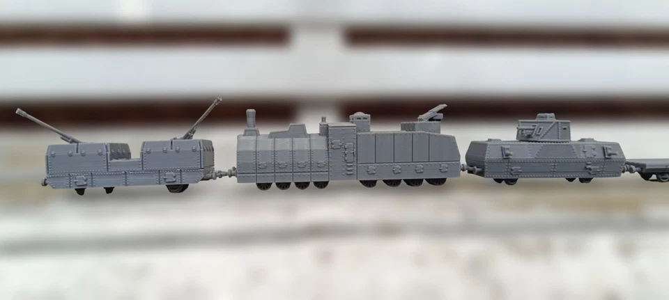 Panzerzug Type OB-3 USSR Soviet Armored Train WW2 Bausatz 3D Druck 1:120-1:72 - Bild 3 von 4