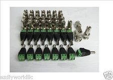   32pcs BNC Twist on and 16pcs Male DC Power Jack 2.1mm RG59 Coax Connectors Kit