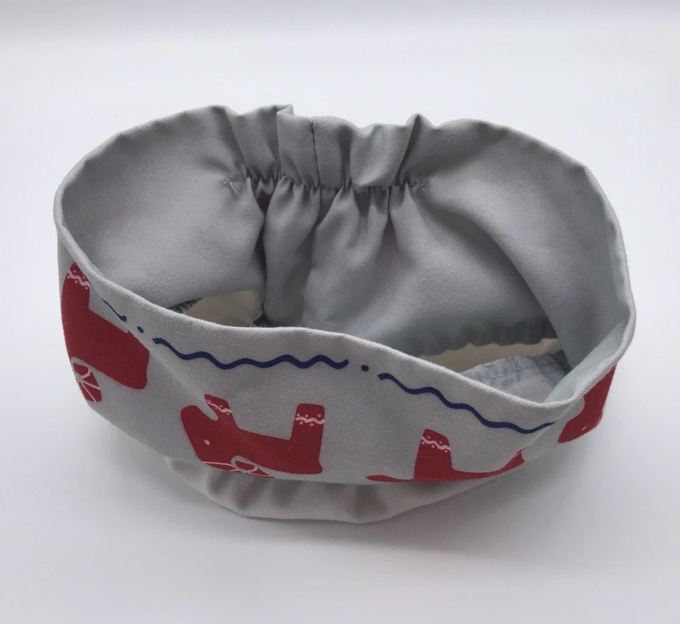 "Sombrero de chef IKEA Vinterfest panaderos rojos carneros banda trasera elástica 9""" Foto 4 de 4