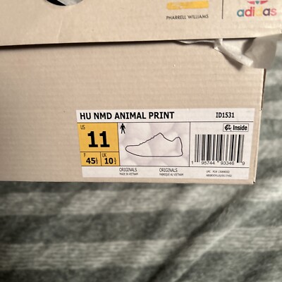 Size 11 - adidas NMD Human Race x Pharrell Animal Print - Ash 2022
