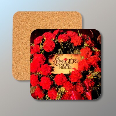 Stranglers - No More Heroes - cork backed coaster - FREE shipping