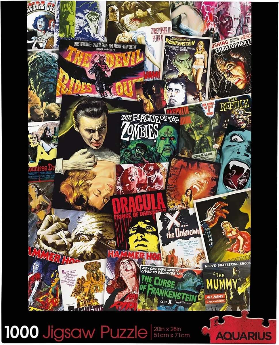 AQUARIUS Hammer Classic Horror Movies Collage 1000 Piece Jigsaw