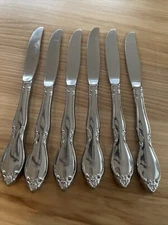 6 Oneida Community CHATELAINE Stainless Betty Crocker Glossy Solid Dinner Knives