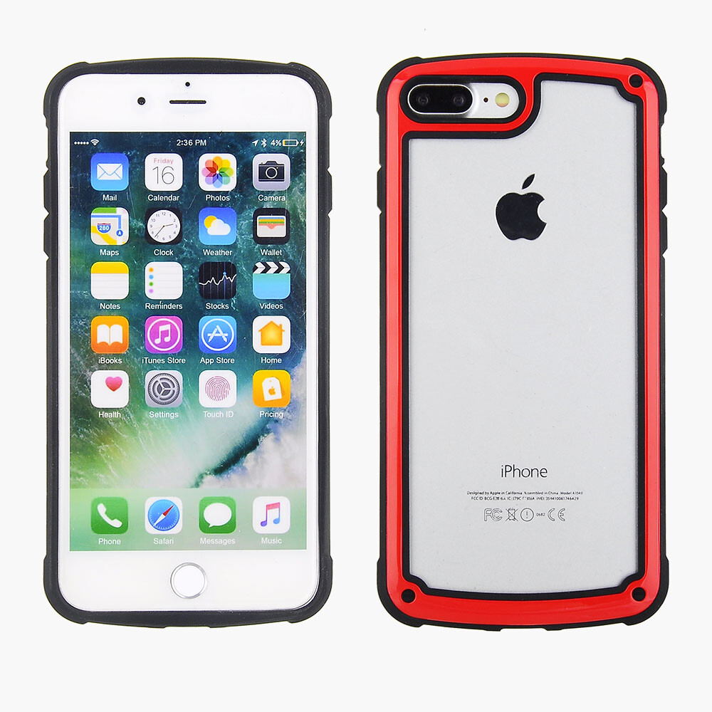 For Apple iPhone 7 Plus | 8 Plus - Transparent Hard Cover w/Color TPU Edge Case | eBay For Apple iPhone 7 Plus | 8 Plus - Transparent Hard Cover w/Color TPU Edge Case | eBay