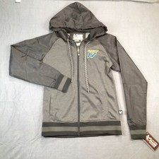 Chase Authentics NASCAR 17 Gray Black Zip-Up Hoodie Size L Ricky stienhouseJr