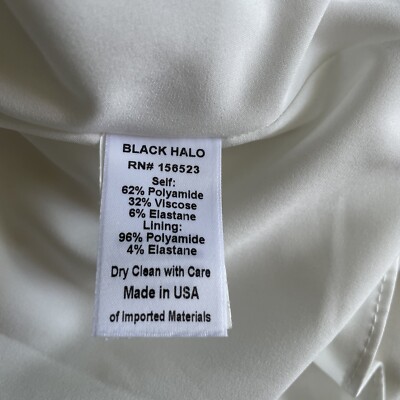 NWTS Black Halo Chadwick Mini Dress In Porcelain White Size 2 $375 | eBay
